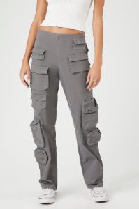 Pantalon cargo mi-taille à poches multiples sold by Urban Planet