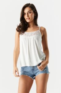 Everyday Lace Trim Tank sold by Urban Planet