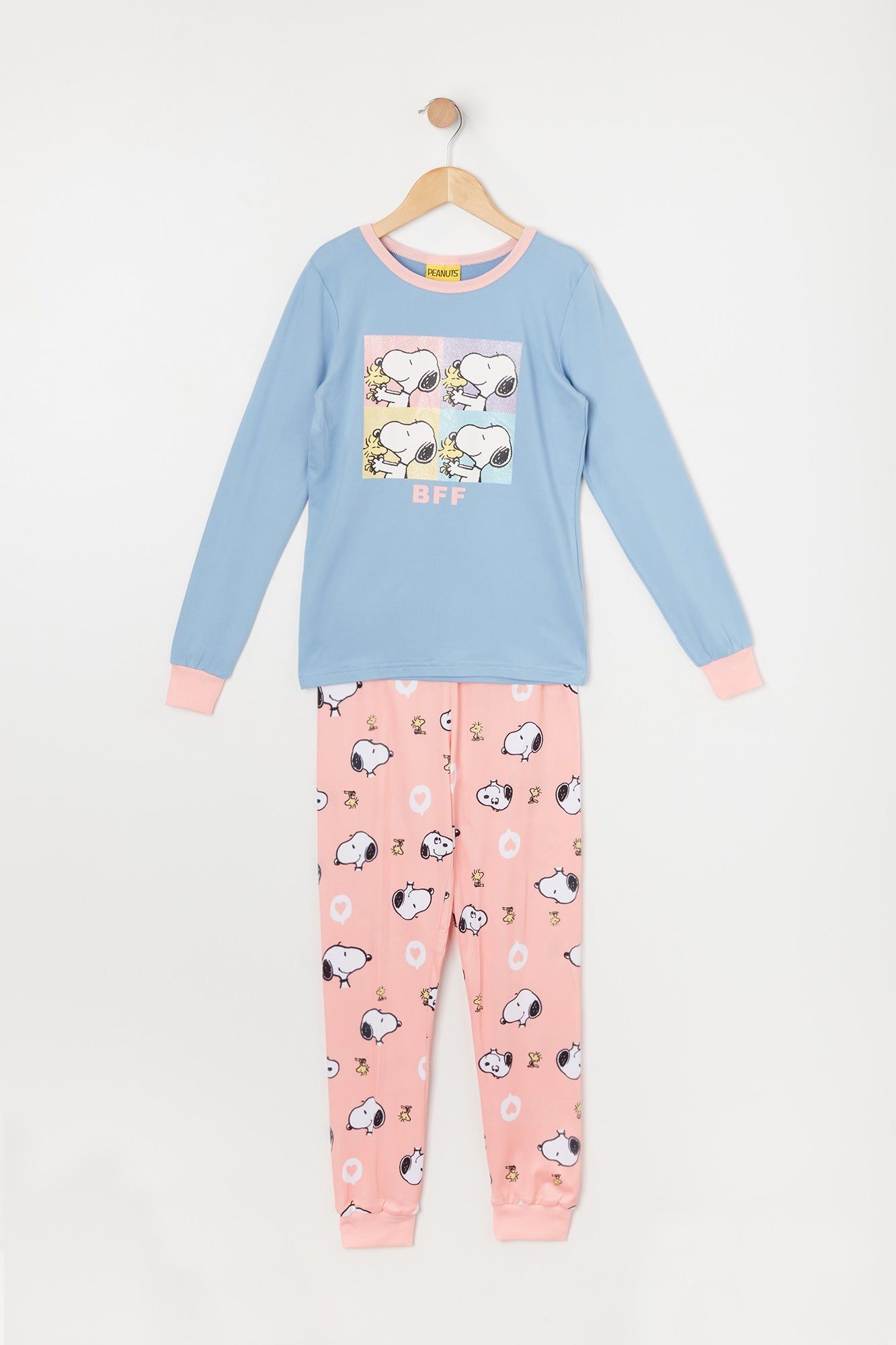 Girls Snoopy Graphic 2 Piece Pajama Set sold by Urban Planet