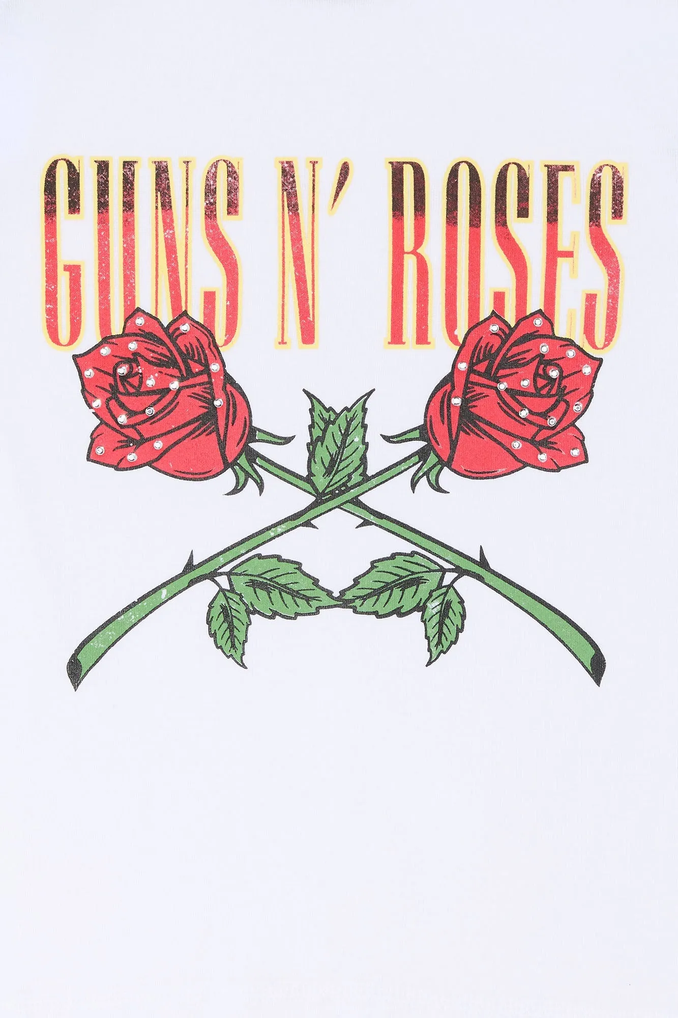 Guns n Roses Rhinestone Graphic Raglan T-Shirt sold by Urban Planet product image thumbnail 2
