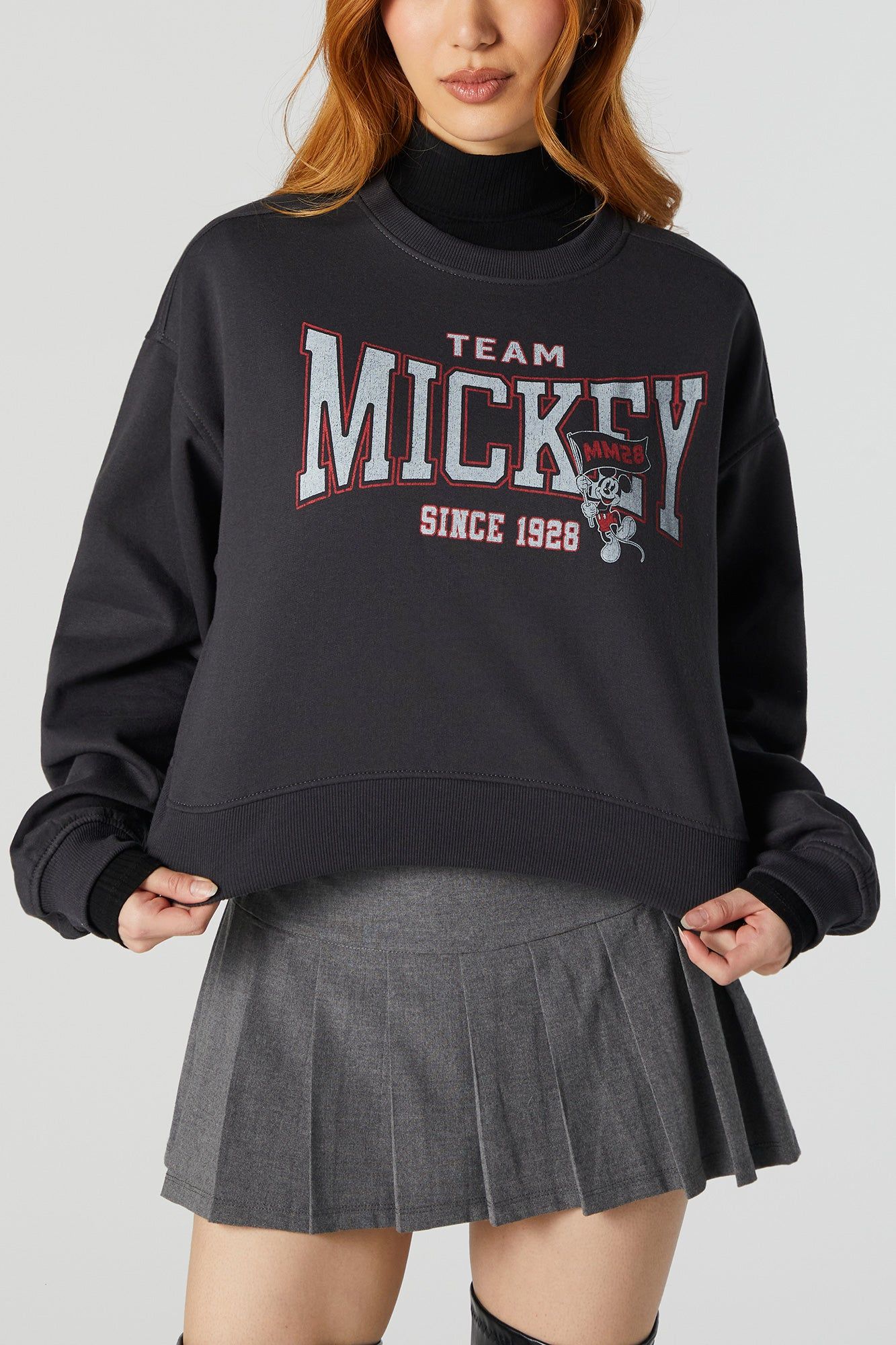 Team Mickey Graphic Fleece Sweatshirt sold by Urban Planet product image thumbnail 5