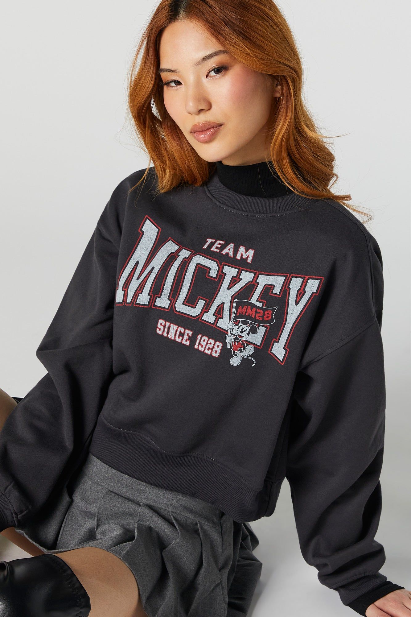 Team Mickey Graphic Fleece Sweatshirt sold by Urban Planet