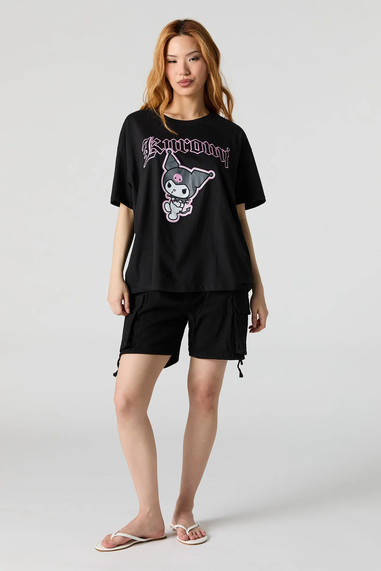 Kuromi Graphic Boyfriend T-Shirt sold by Urban Planet product image thumbnail 3