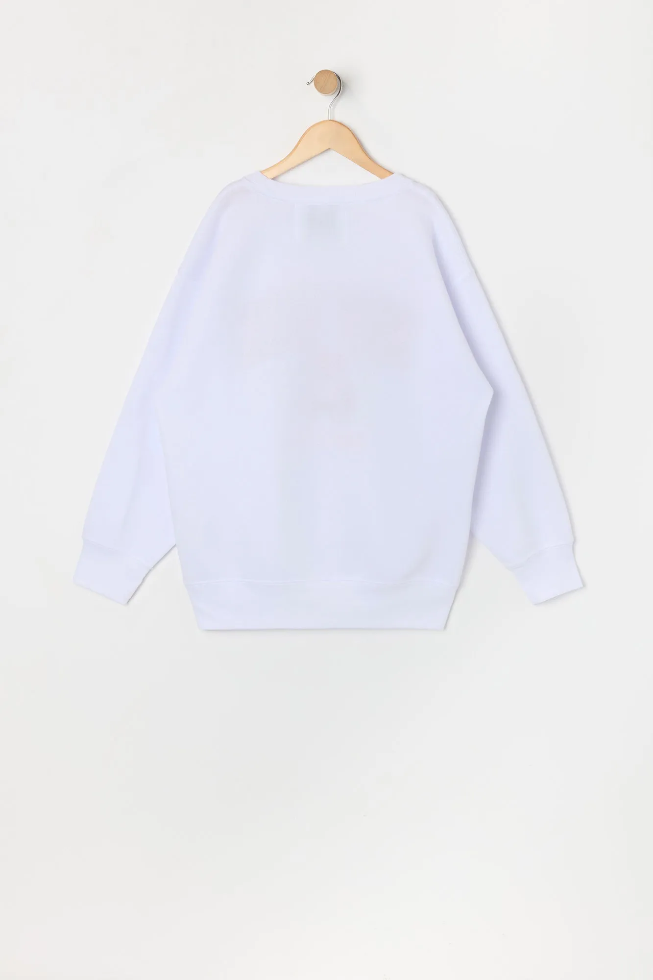 Girls Oversized NY Chenille Embroidered Fleece Sweatshirt sold by Urban Planet product image thumbnail 2