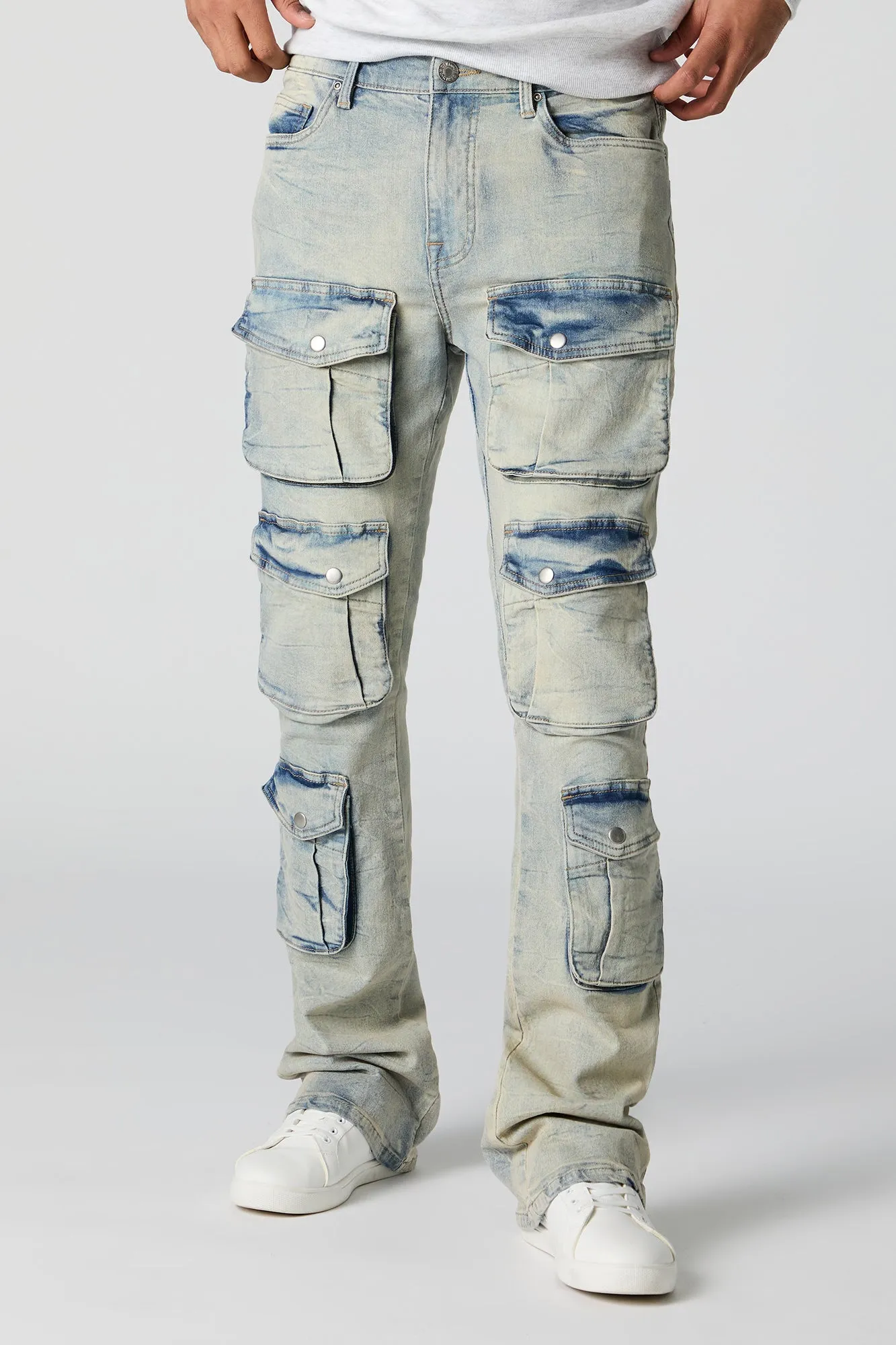 6 Pocket Stacked Cargo Jean sold by Urban Planet