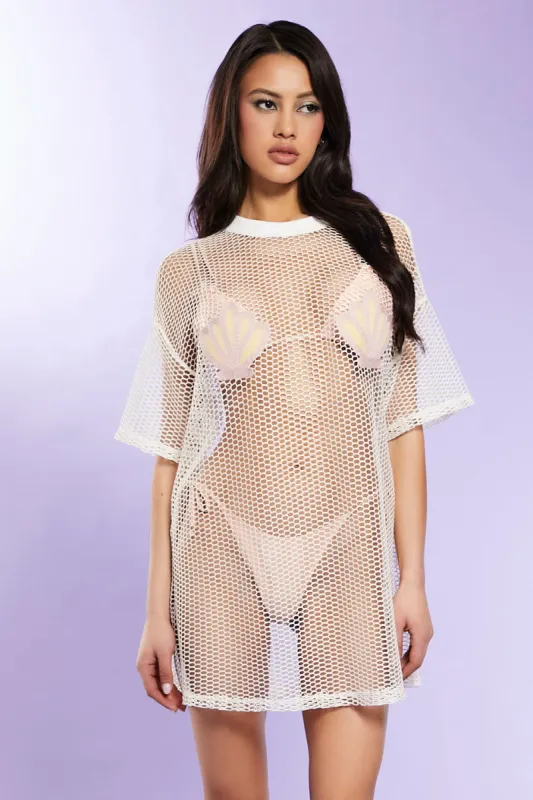 Fishnet Oversized T-Shirt sold by Urban Planet