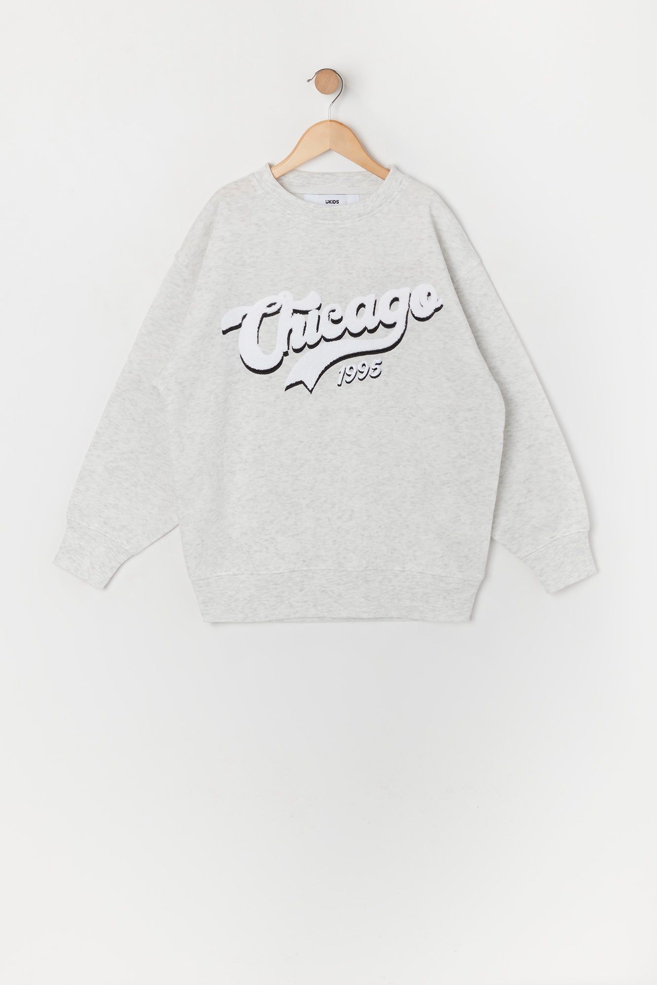 Girls Chicago Chenille Embroidered Fleece Sweatshirt sold by Urban Planet