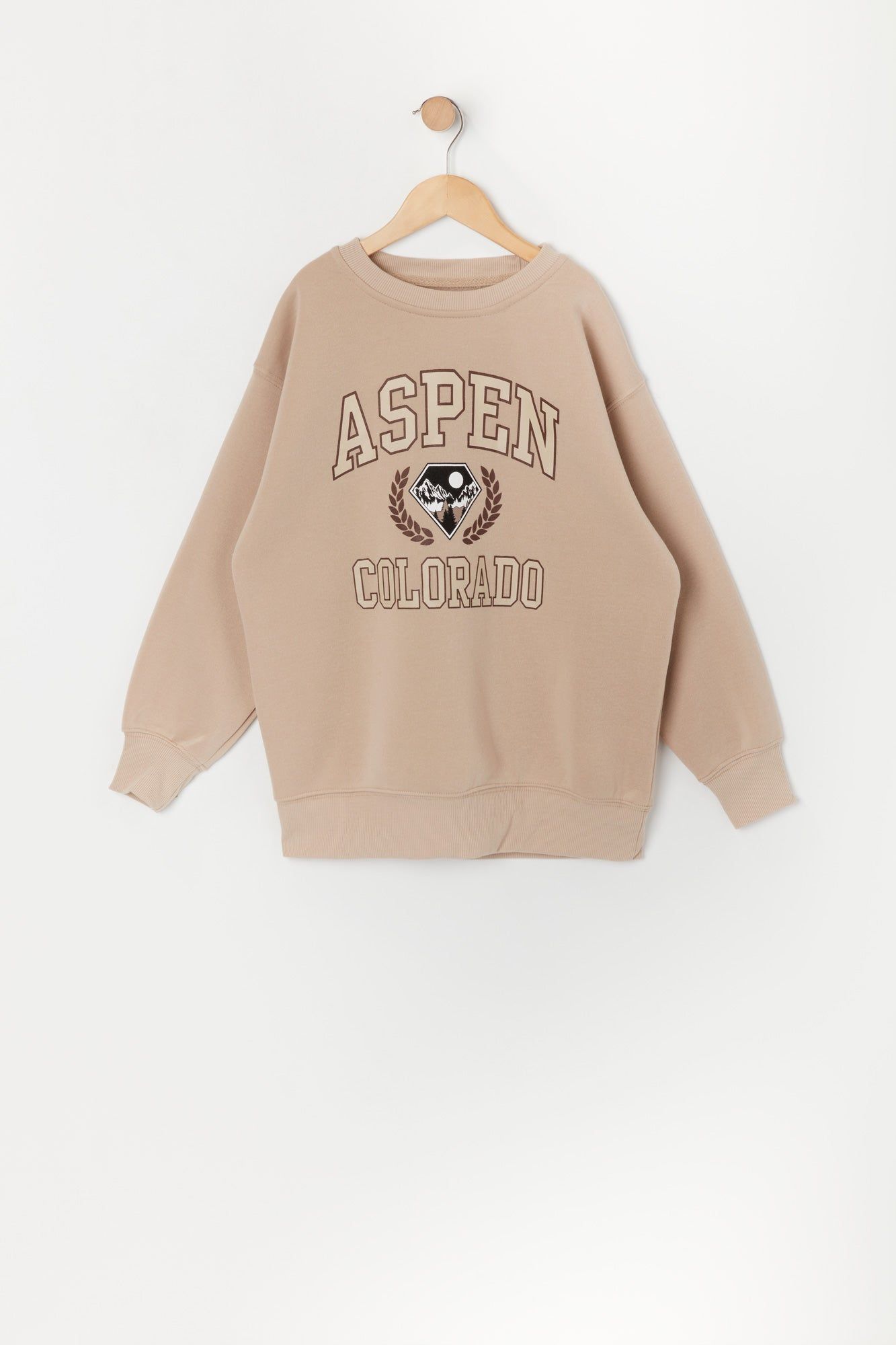 Girls Aspen Graphic Fleece Sweatshirt sold by Urban Planet