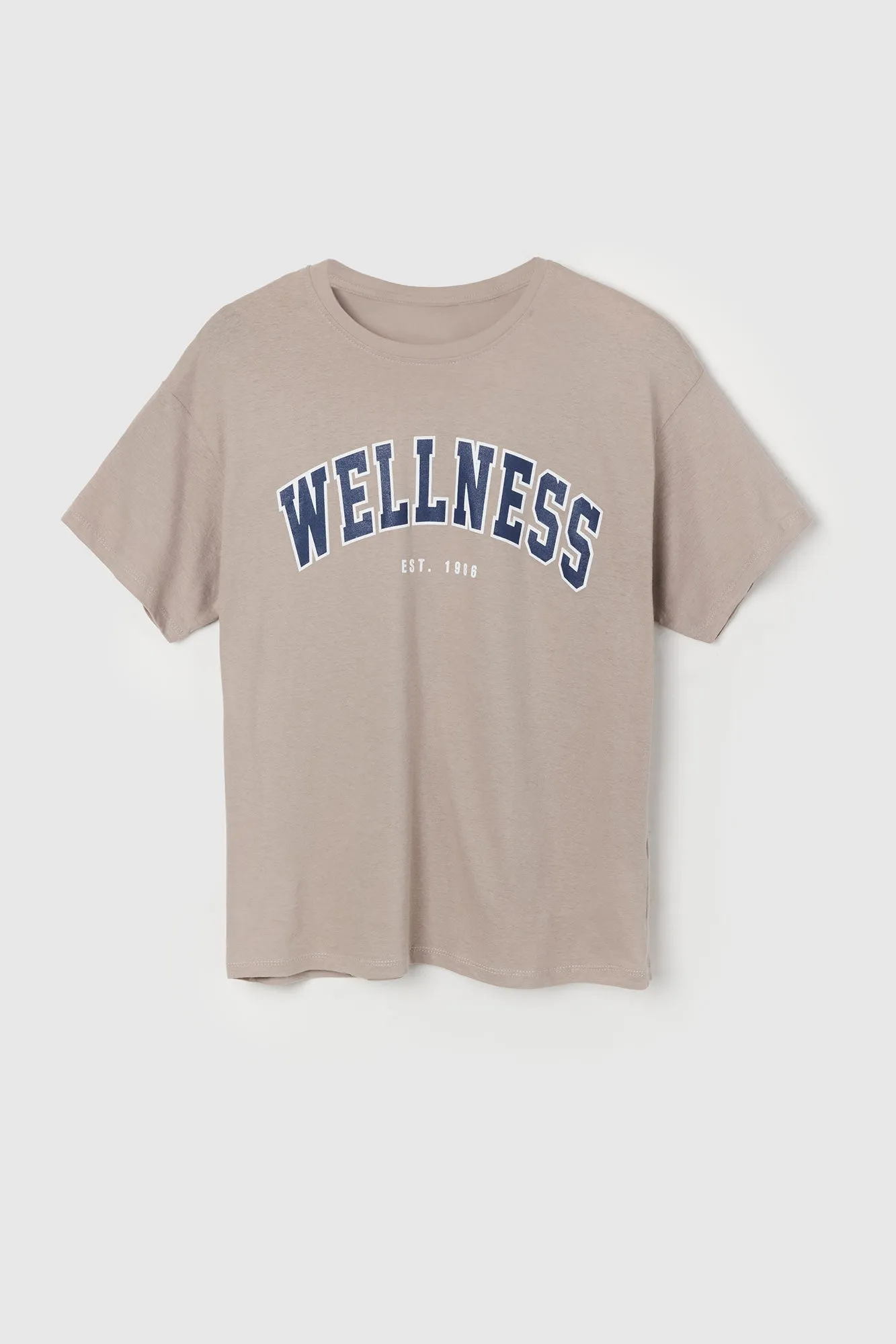 Wellness Graphic Boyfriend T-Shirt sold by Urban Planet product image thumbnail 4