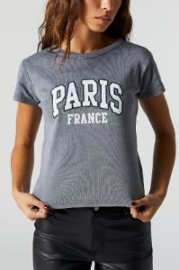 Paris France Graphic Washed T-Shirt sold by Urban Planet