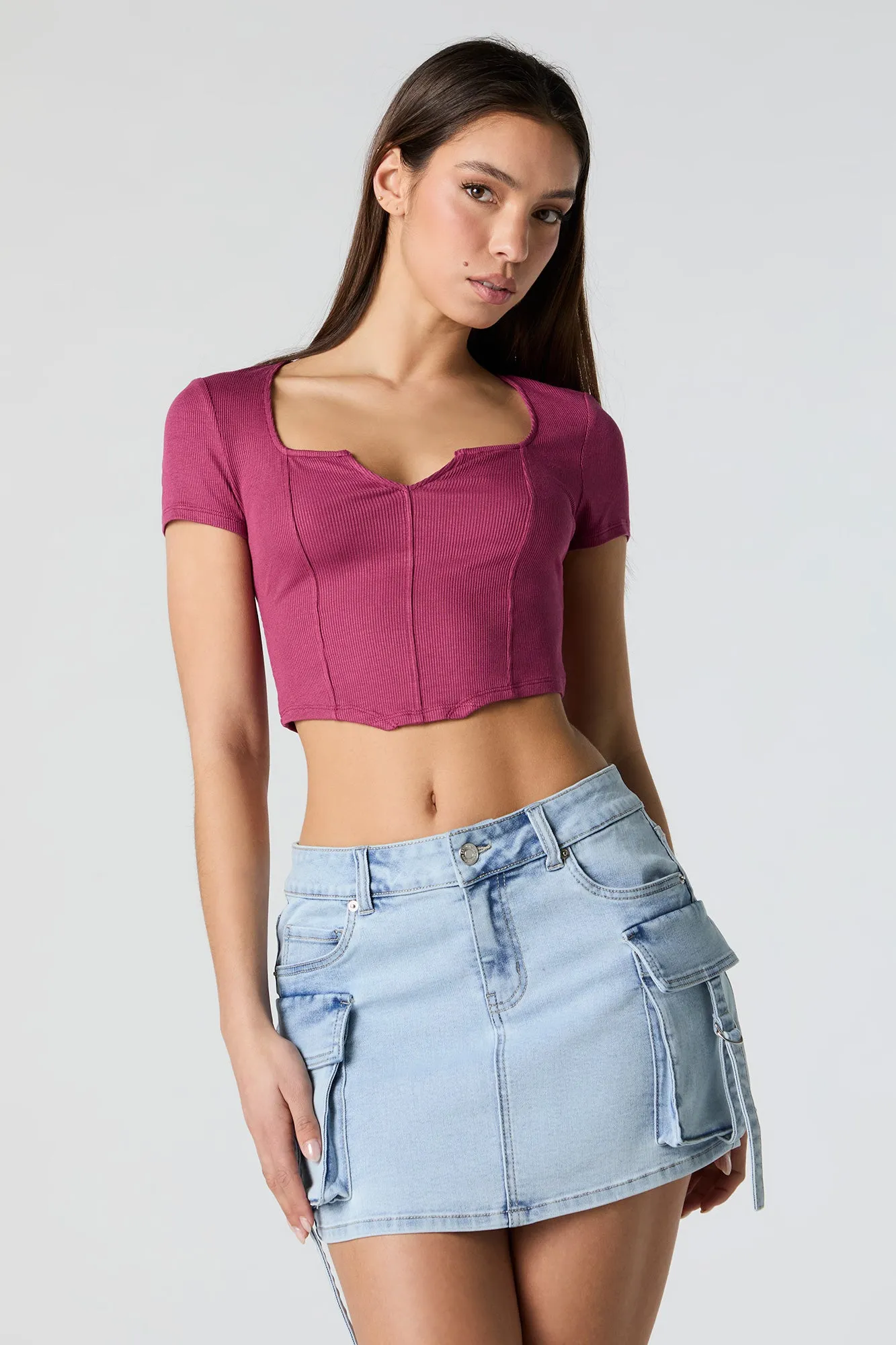 Denim D-Ring Cargo Mini Skirt sold by Urban Planet product image thumbnail 4