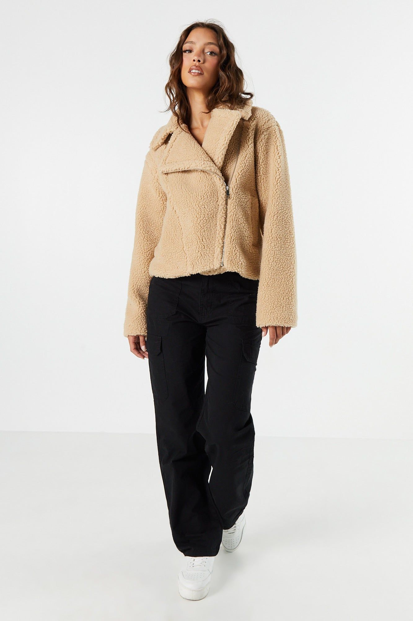 Plush Biker Jacket sold by Urban Planet product image thumbnail 3