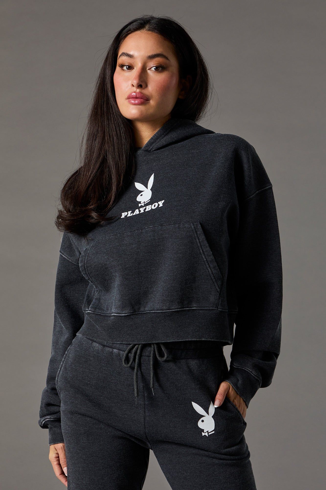 Playboy Bunny Graphic Washed Hoodie sold by Urban Planet