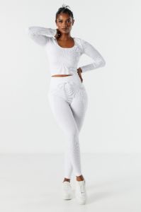 Legging Sommer Ray Active côtelé sans couture avec poches latérales sold by Urban Planet