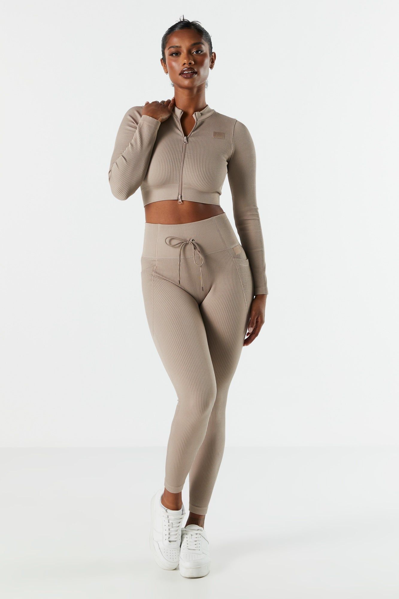 Legging Sommer Ray Active côtelé sans couture avec poches latérales sold by Urban Planet product image thumbnail 5