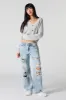 Medium Wash Distressed Low Rise Skater Jean sold by Urban Planet