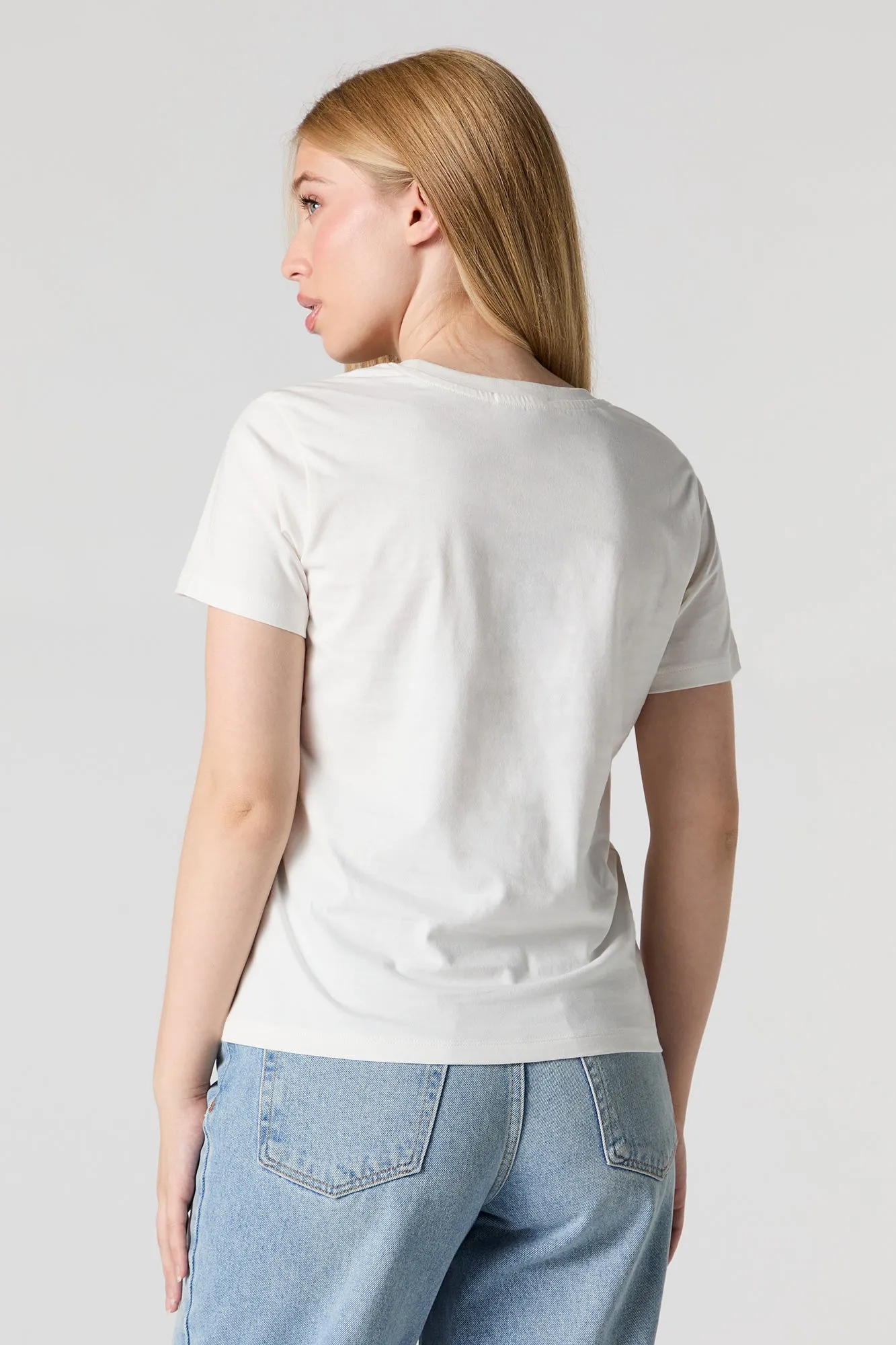 New York Embroidered Boyfriend T-Shirt sold by Urban Planet product image thumbnail 2