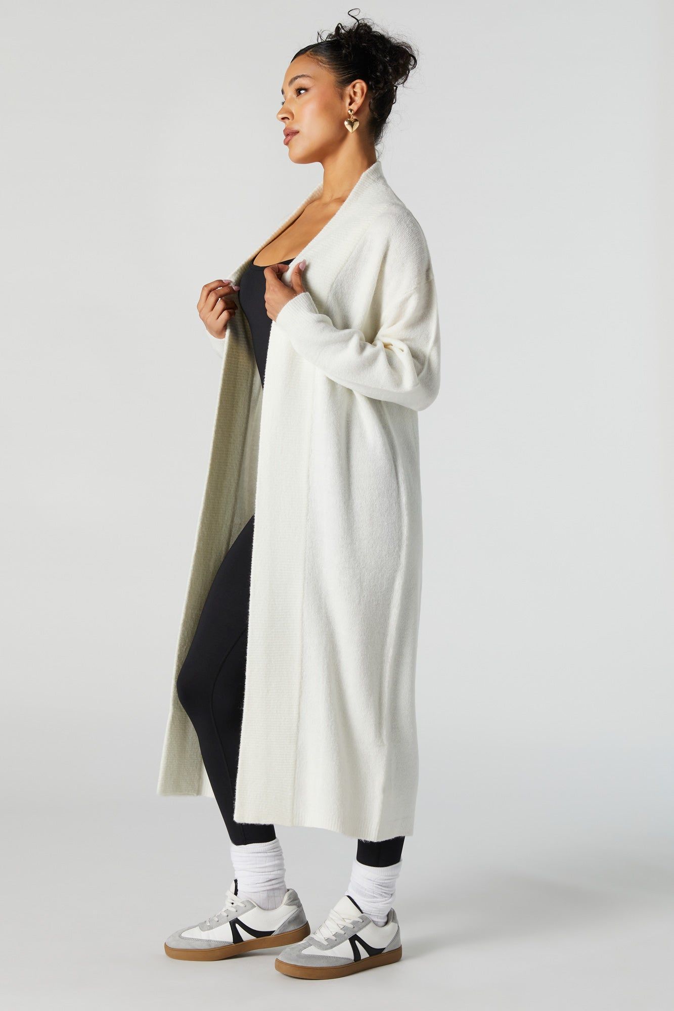 Mossy Open Front Longline Cardigan sold by Urban Planet product image thumbnail 3