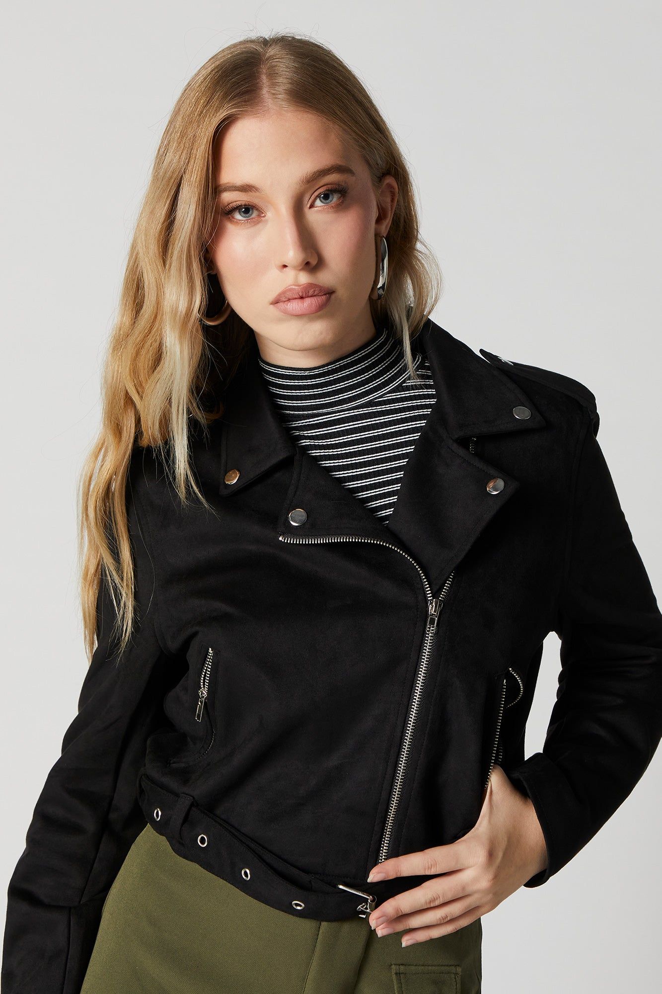 Faux Suede Biker Jacket sold by Urban Planet product image thumbnail 4