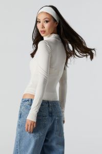Contour Cut Out Mock Neck Bodysuit sold by Urban Planet