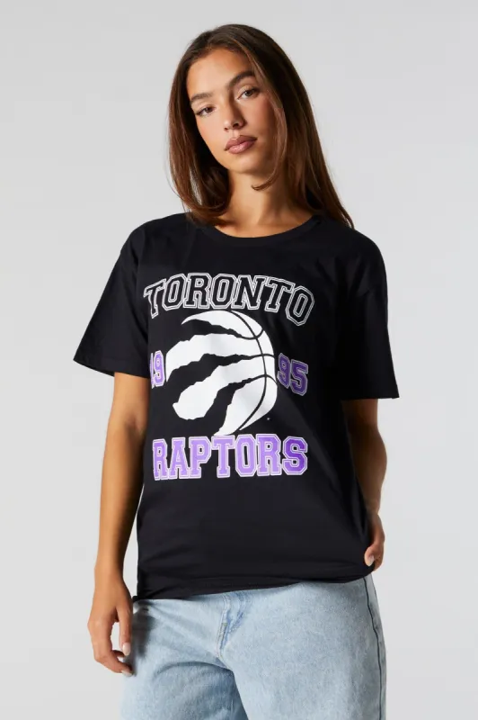 T-shirt de coupe garçonne à imprimé Toronto Raptors sold by Urban Planet