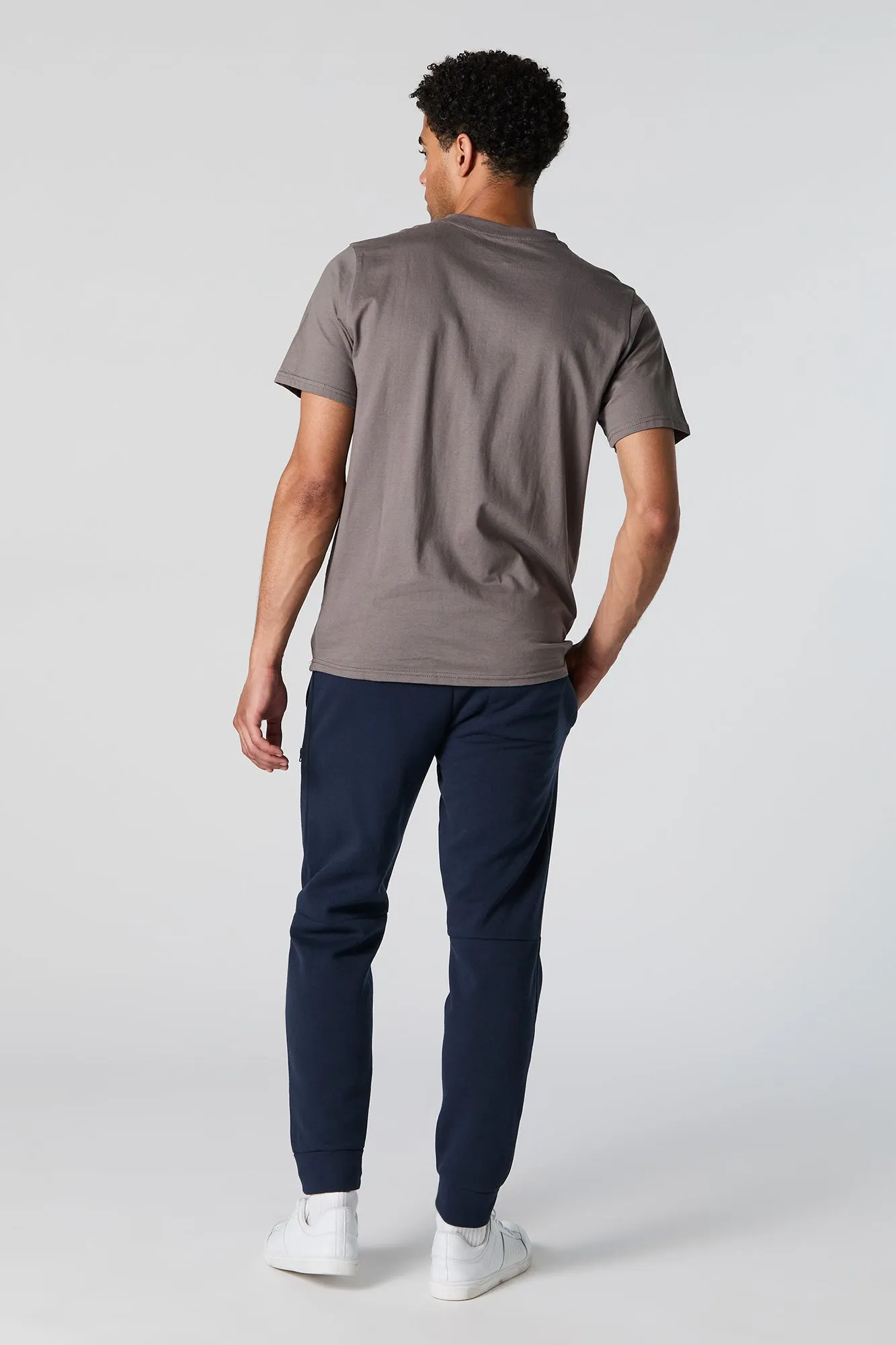 Jogger en molleton avec poches à fermeture à glissière et taille coulissante sold by Urban Planet product image thumbnail 3