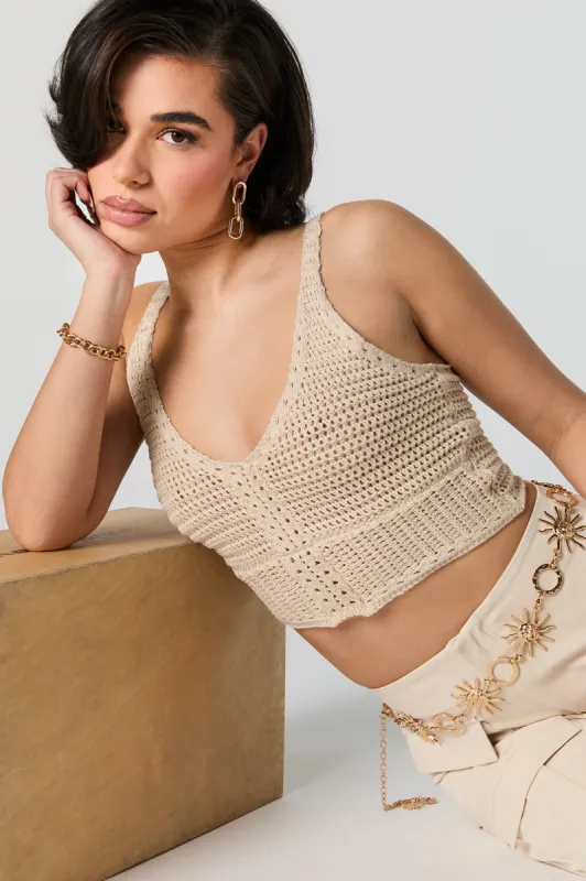 Débardeur crocheté à encolure en V sold by Urban Planet