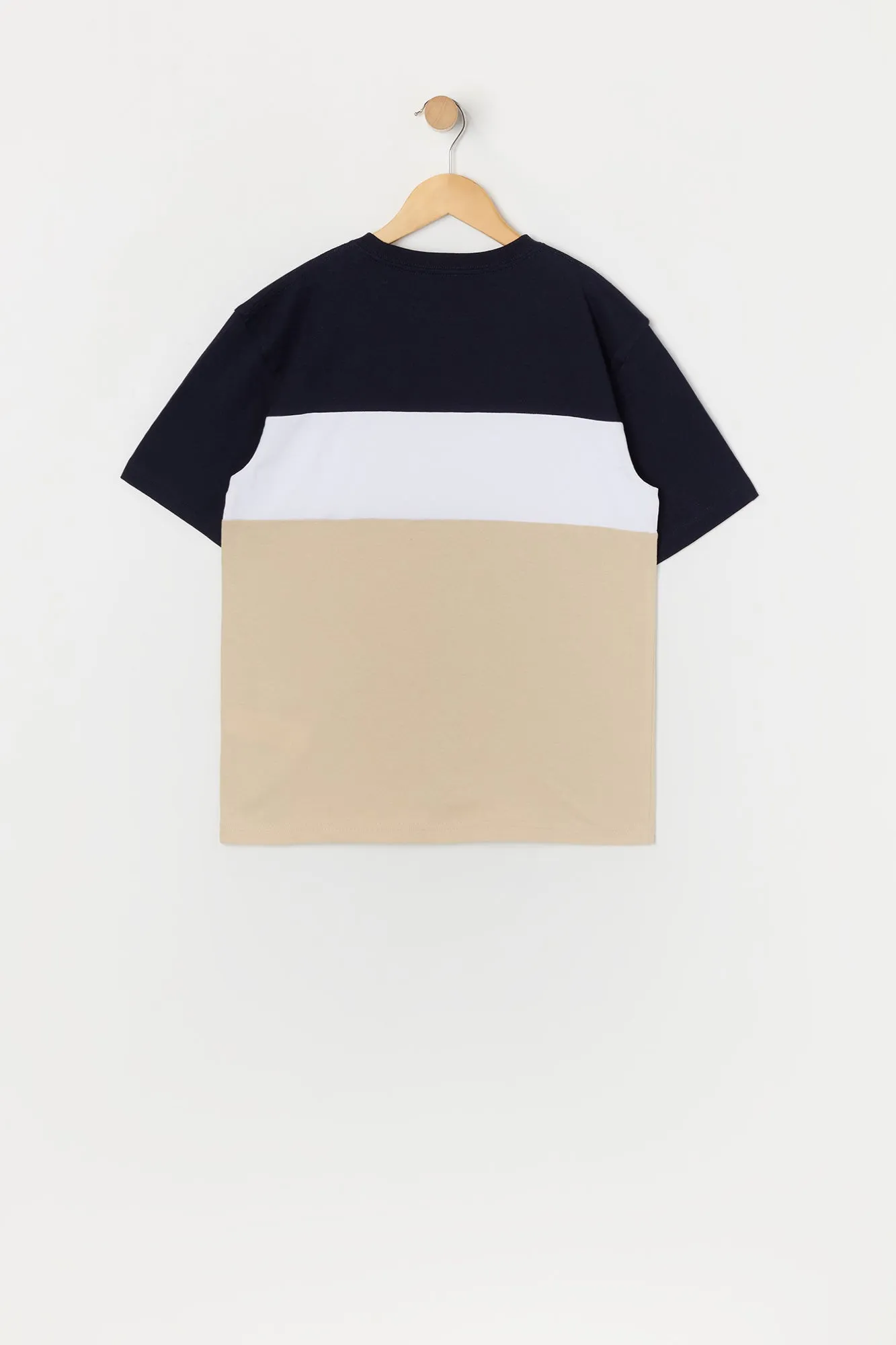 T-shirt rayé avec blocs de couleurs pour garçon sold by Urban Planet product image thumbnail 4