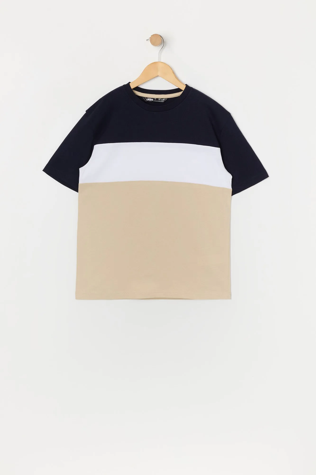 T-shirt rayé avec blocs de couleurs pour garçon sold by Urban Planet product image thumbnail 3