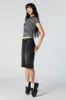 Striped Ribbed High Neck Skimmer T-Shirt sold by Urban Planet