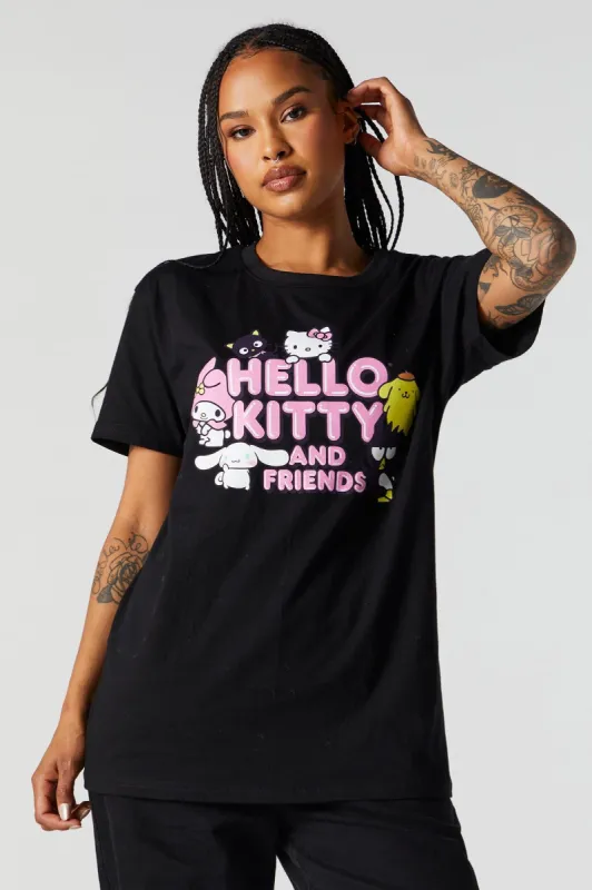 Hello Kitty and Friends Graphic Boyfriend T-Shirt sold by Urban Planet
