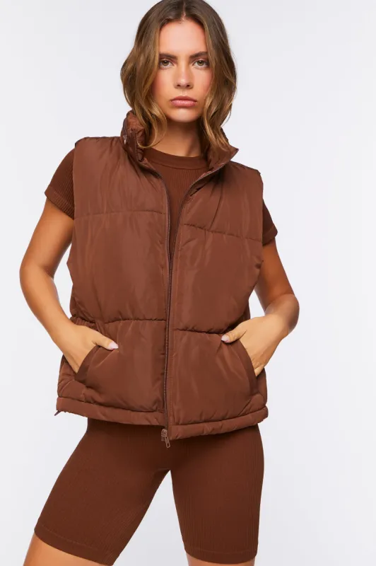 Zip-Up Puffer Vest sold by Urban Planet