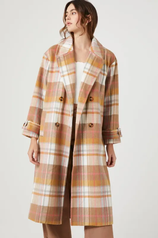 Plaid Longline Jacket sold by Urban Planet