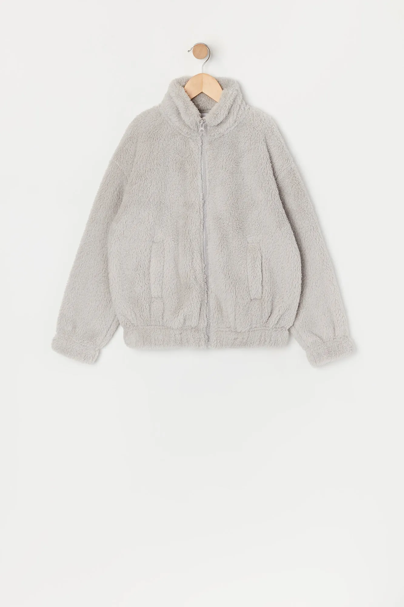 Plush Bomber Jacket sold by Urban Planet