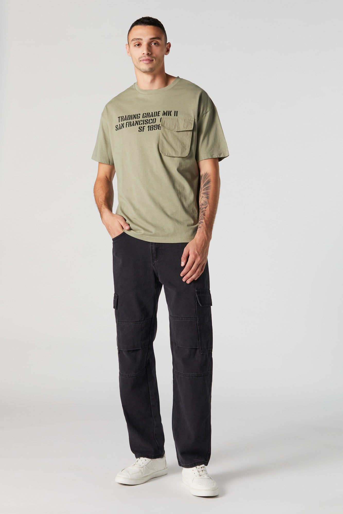 Trading Grade Chest Pocket T-Shirt sold by Urban Planet product image thumbnail 3