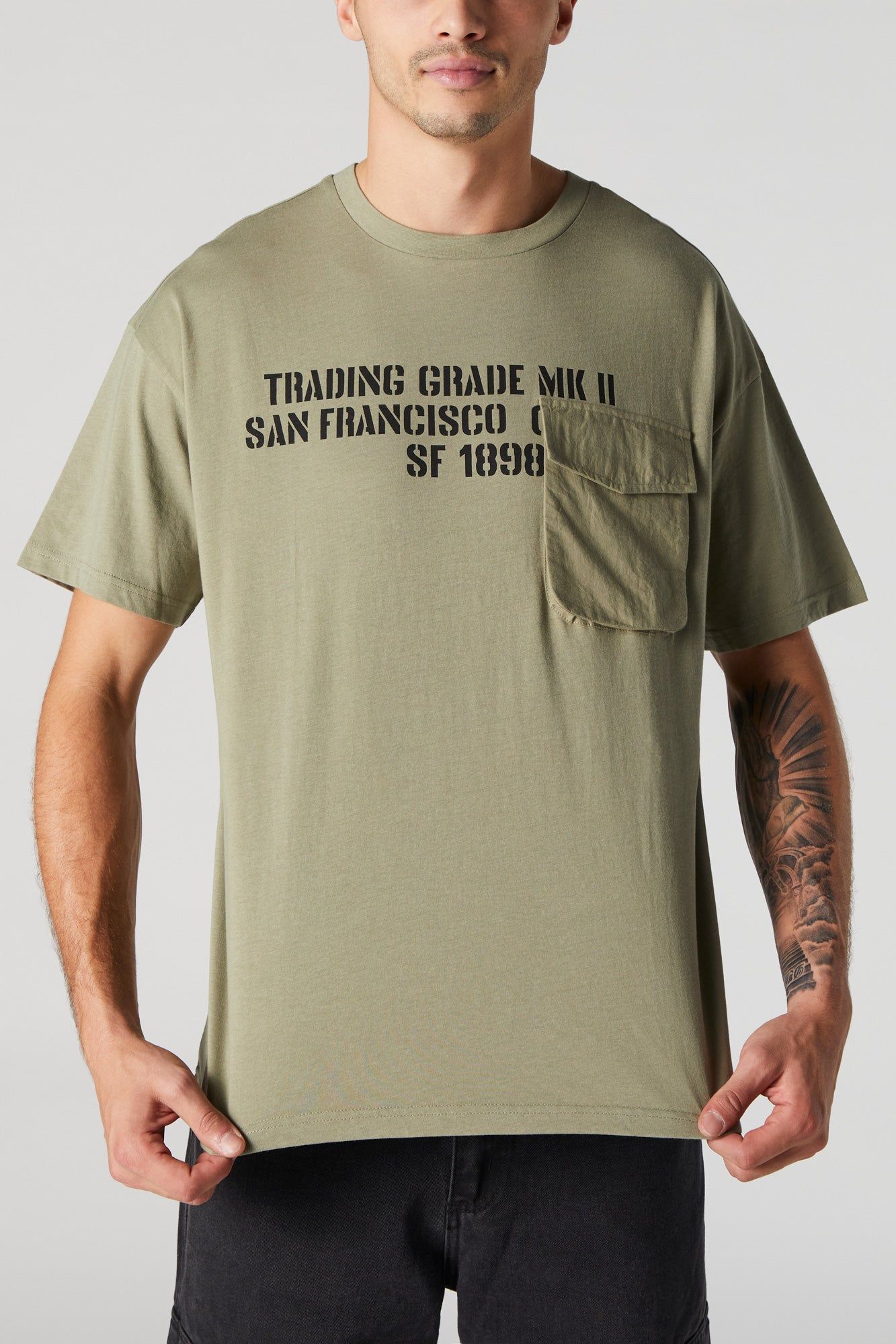 Trading Grade Chest Pocket T-Shirt sold by Urban Planet product image thumbnail 2