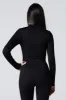 Active Seamless Ribbed Zip-Up Long Sleeve Top sold by Urban Planet
