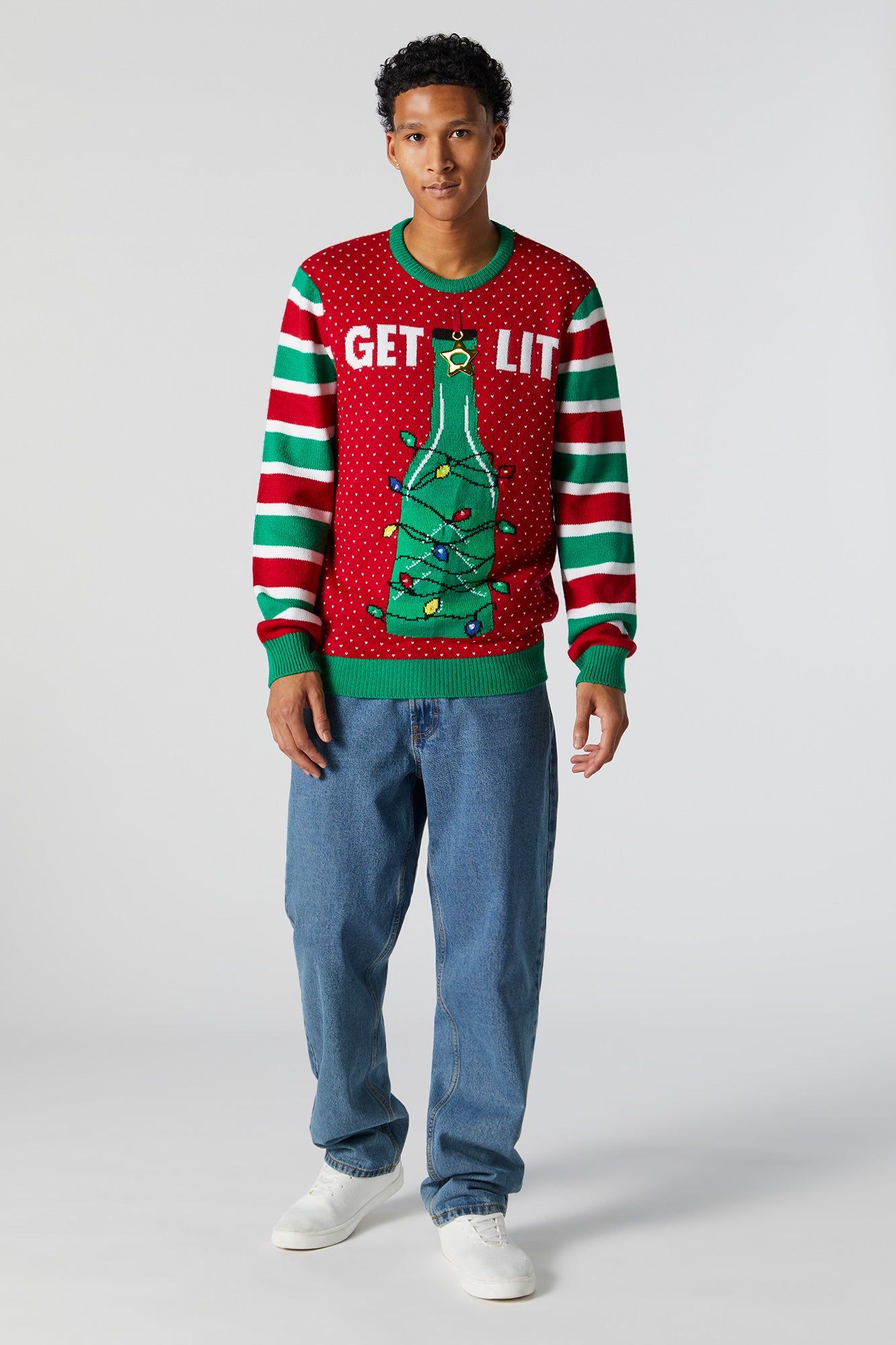 Get Lit Ugly Xmas Sweater sold by Urban Planet product image thumbnail 3