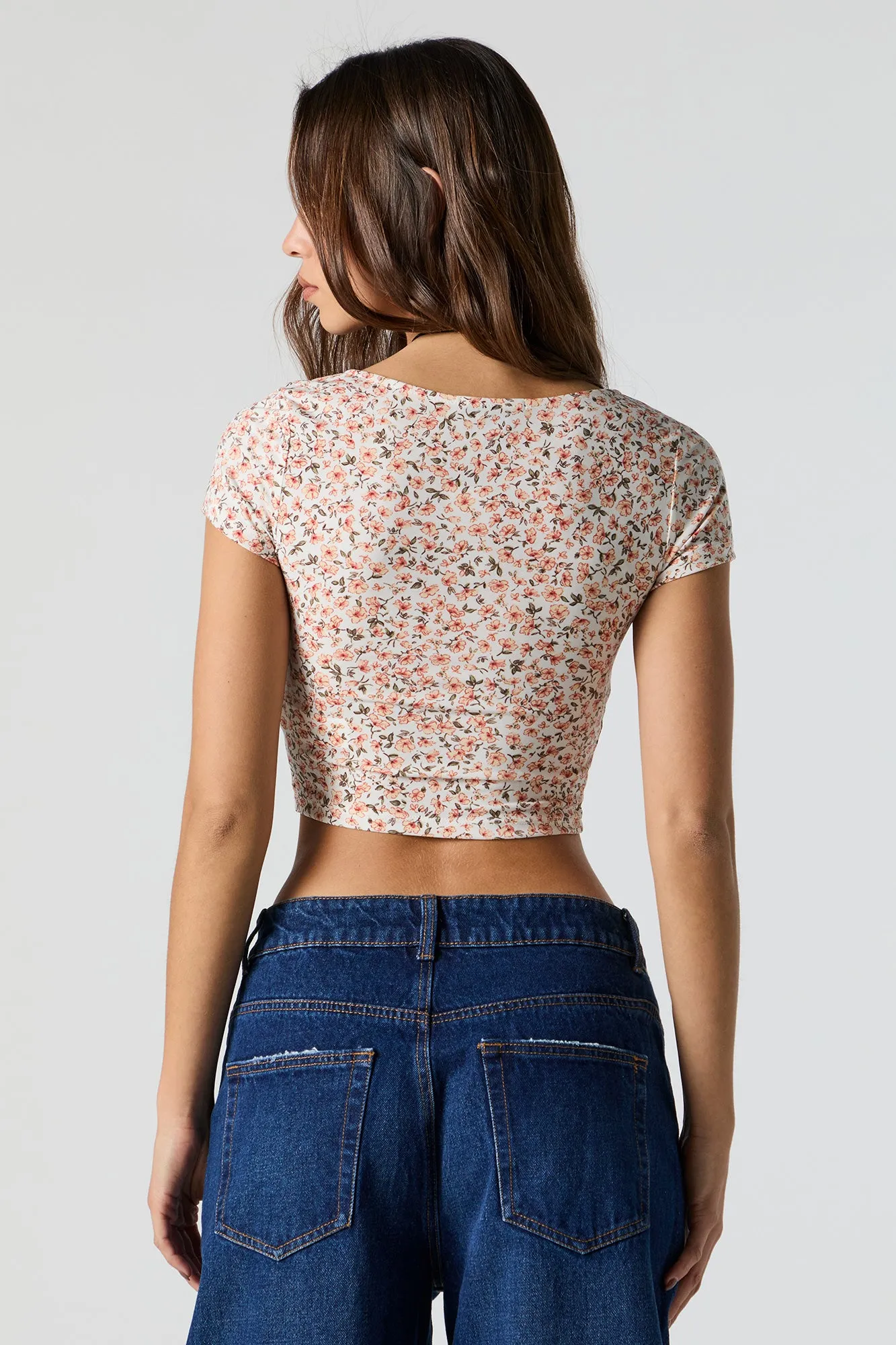 Floral Sweetheart Crop Top sold by Urban Planet product image thumbnail 2