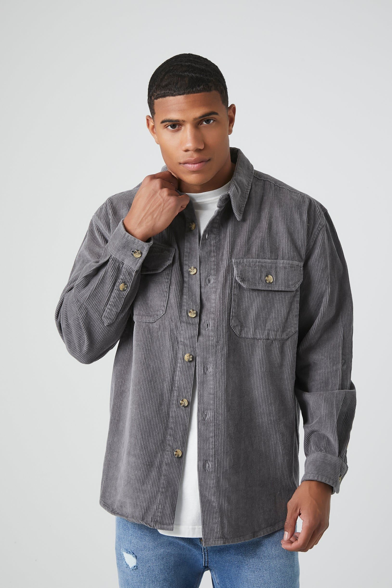 Corduroy Button-Up Top sold by Urban Planet product image thumbnail 5