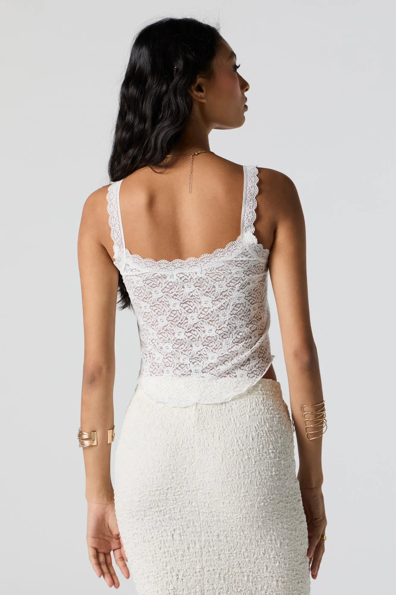 Débardeur fluide en dentelle sold by Urban Planet product image thumbnail 2