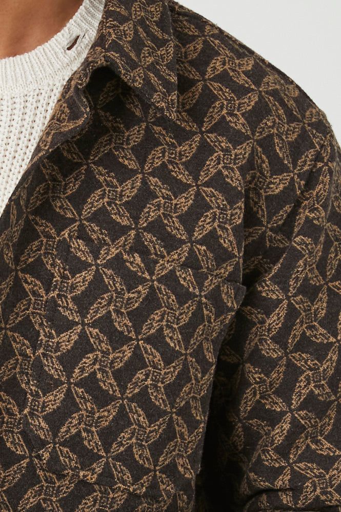 Textured Jacquard Geo Print Shirt sold by Urban Planet product image thumbnail 5