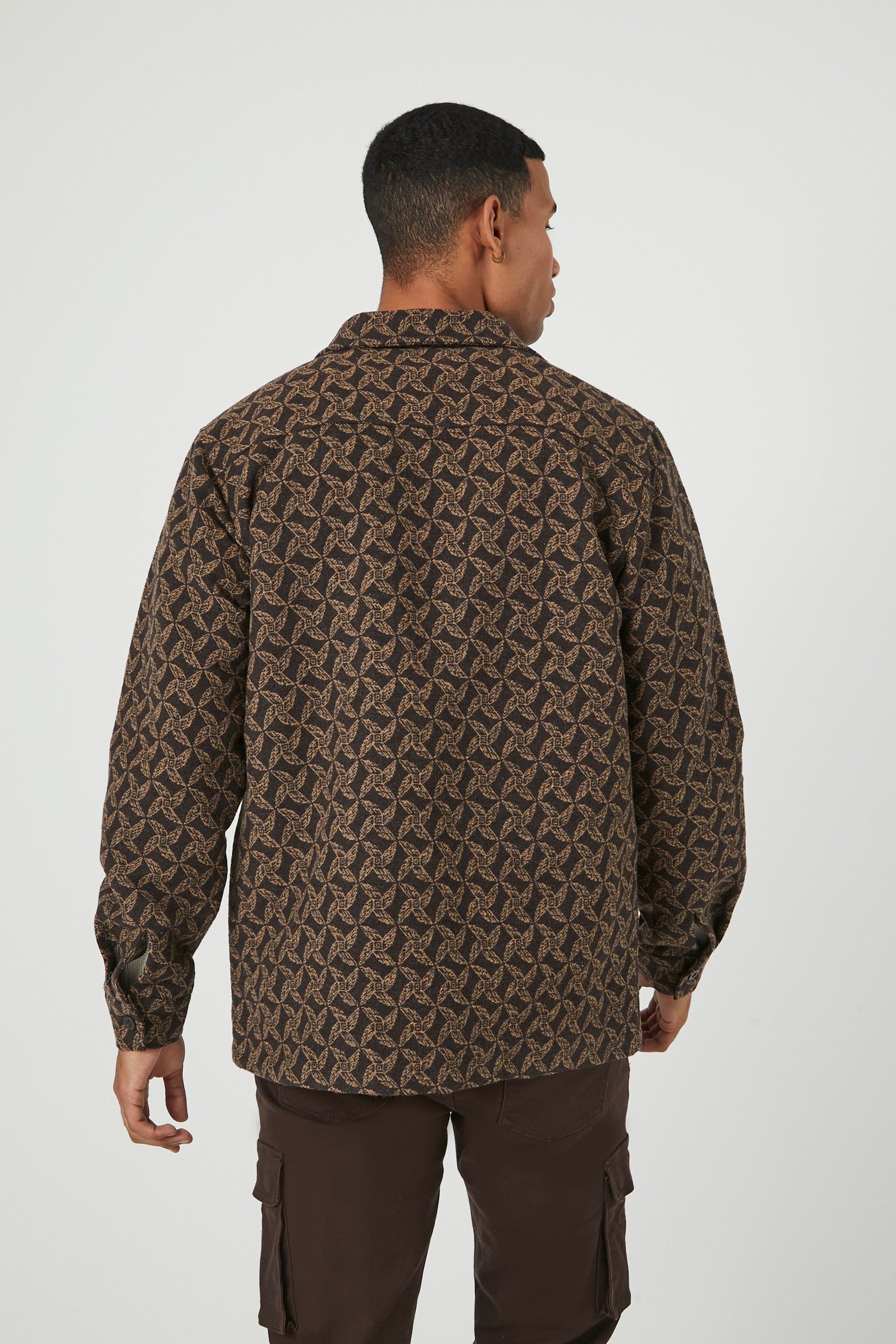 Textured Jacquard Geo Print Shirt sold by Urban Planet product image thumbnail 3