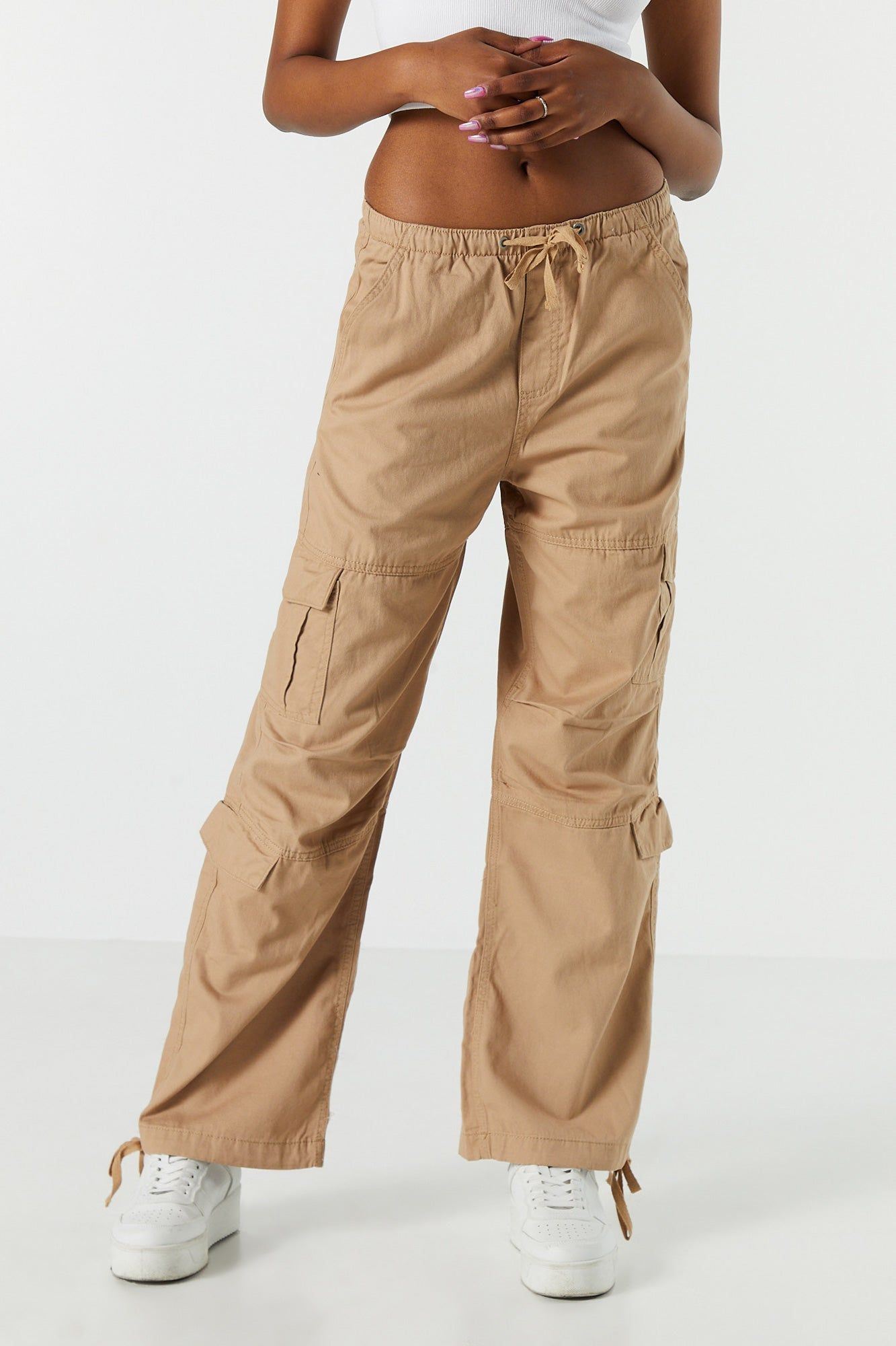 Pantalon cargo parachute en sergé avec poches multiples sold by Urban Planet product image thumbnail 2