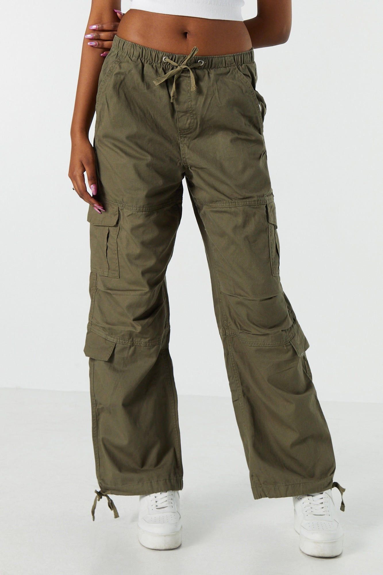 Pantalon cargo parachute en sergé avec poches multiples sold by Urban Planet product image thumbnail 14