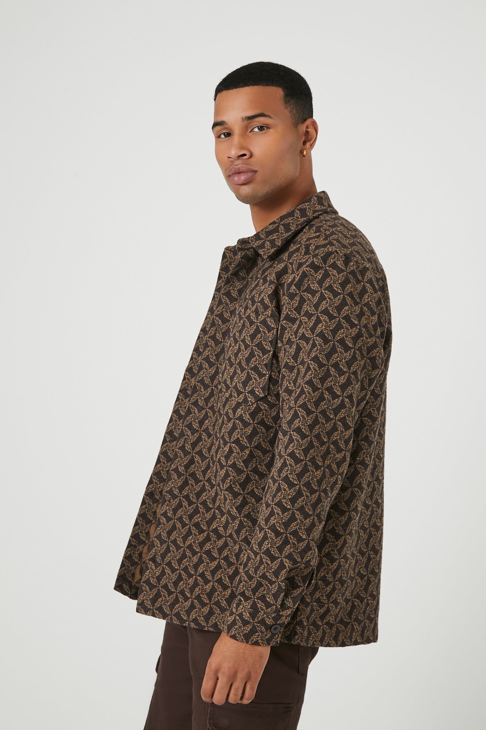 Textured Jacquard Geo Print Shirt sold by Urban Planet product image thumbnail 2