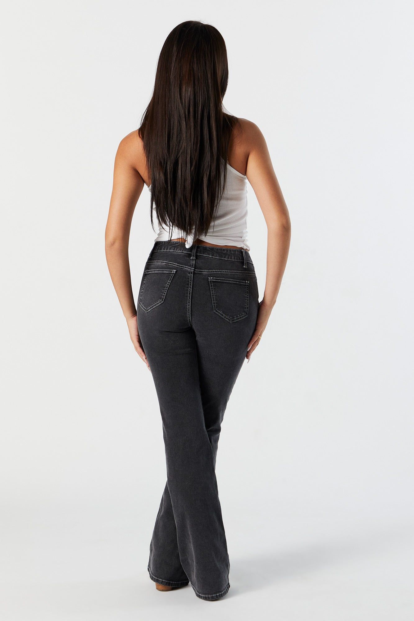 Austin Black Wash Flare Jean sold by Urban Planet product image thumbnail 3