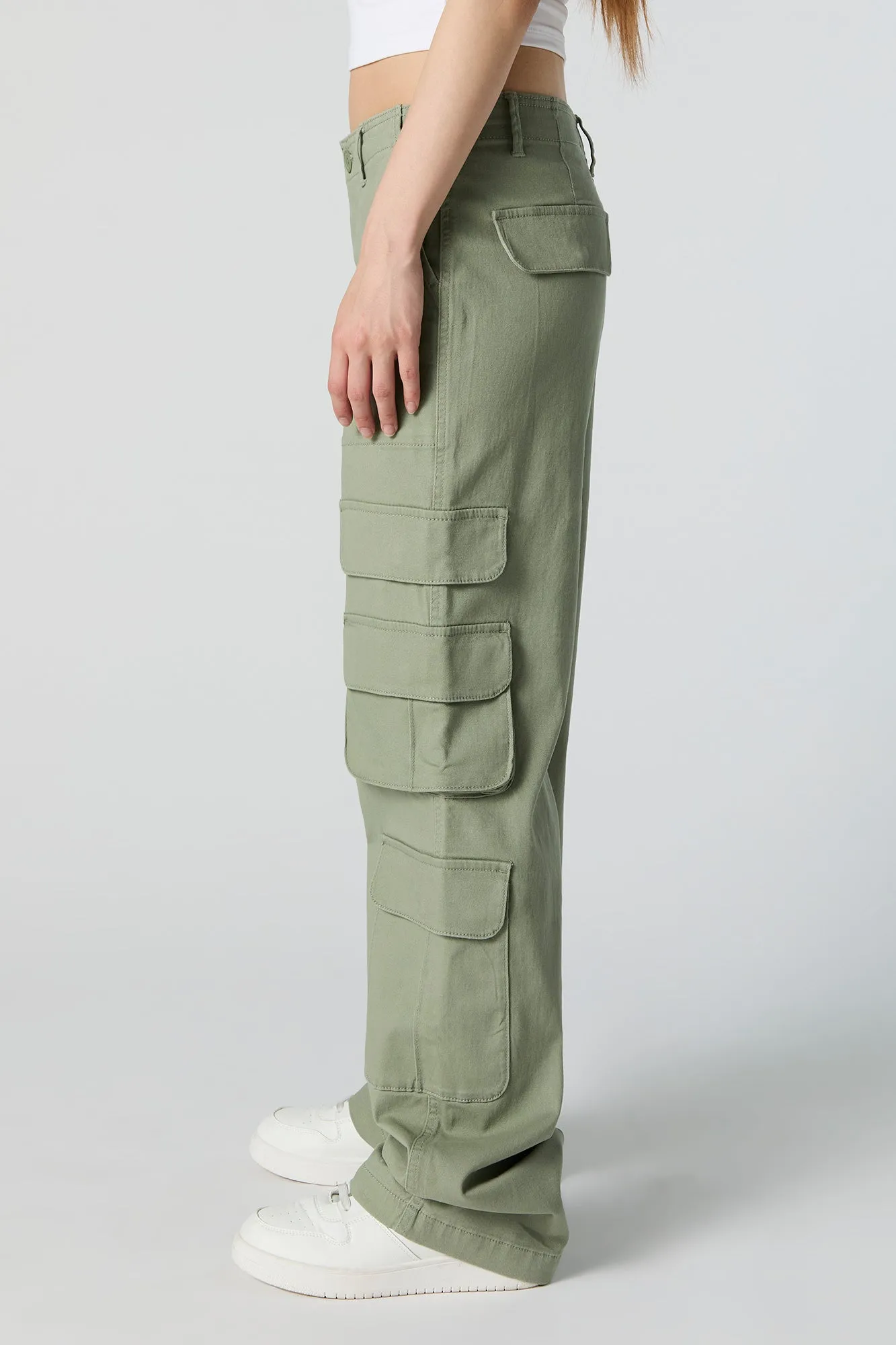 Twill Multi Pocket Straight Leg Cargo Pant sold by Urban Planet product image thumbnail 5