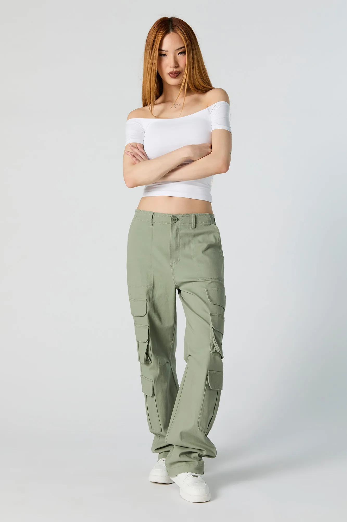 Twill Multi Pocket Straight Leg Cargo Pant sold by Urban Planet product image thumbnail 4