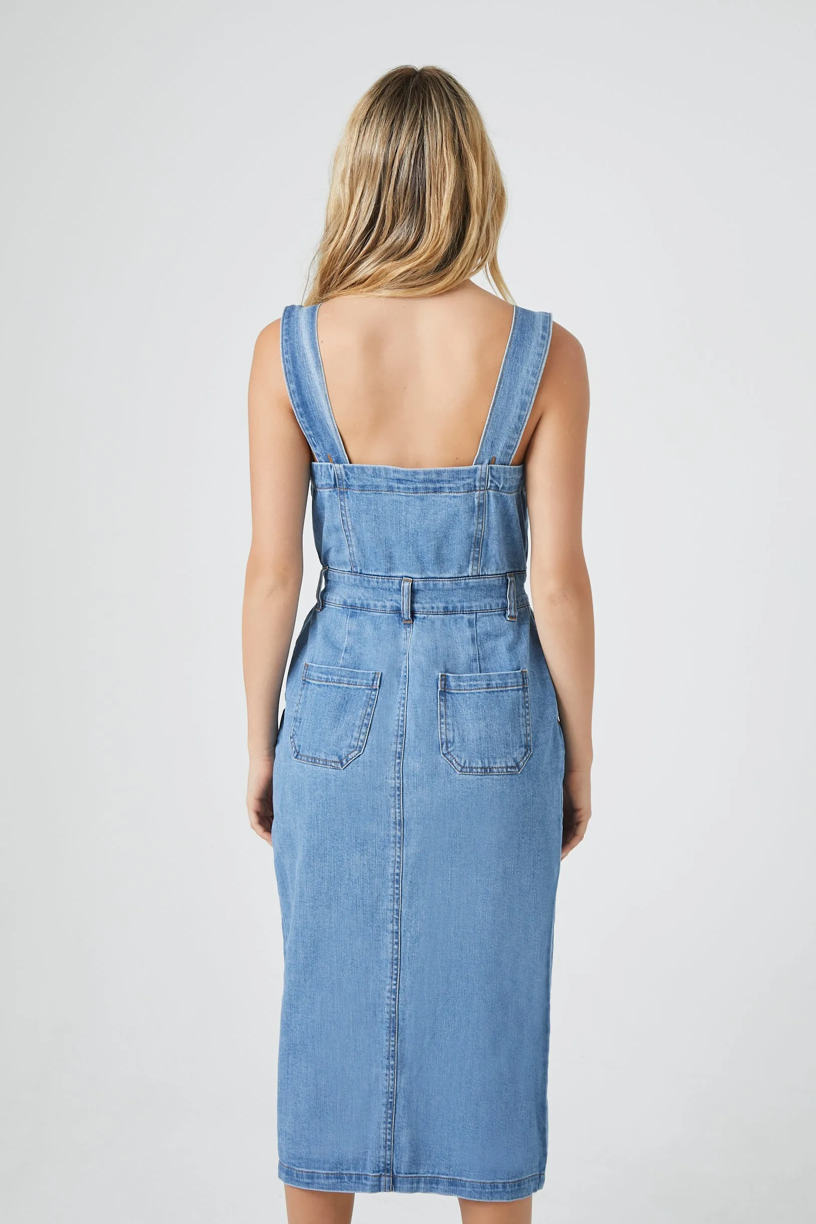 Denim Button Front Midi Dress sold by Urban Planet product image thumbnail 2